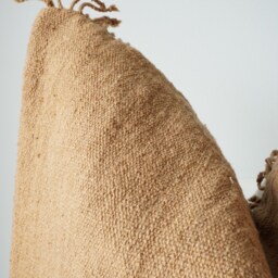 Brown Tribal Hemp Hand Woven Natural Dye Color Pillow Cover - thumbnail 3