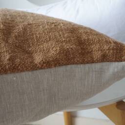 Brown Tribal Hemp Hand Woven Natural Dye Color Pillow Cover - thumbnail 4