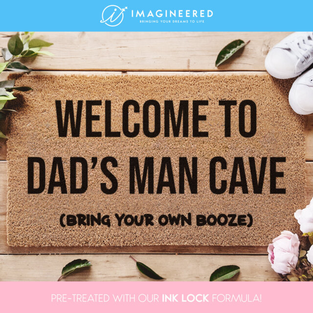 Fathers Day Gift - Dad's Man Cave Welcome Doormat Gifts For Him Custom Dad Fun Home Decor Personalised - image 1