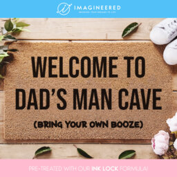 Fathers Day Gift - Dad's Man Cave Welcome Doormat Gifts For Him Custom Dad Fun Home Decor Personalised - thumbnail 1