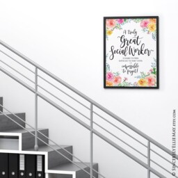 Social Worker Appreciation Quote Gift - Wall Art Printable Perfect As Goodbye & Thank You For Well Loved Female 40118 - thumbnail 2