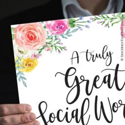 Social Worker Appreciation Quote Gift - Wall Art Printable Perfect As Goodbye & Thank You For Well Loved Female 40118 - thumbnail 3