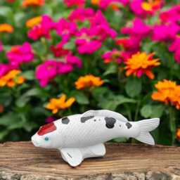 Concrete Koi Fish Statue Stone Garden Carp Sculpture Cement Pond Ornament Outdoor Decor Handmade Home Nature Lover Gift Yard Art - thumbnail 2