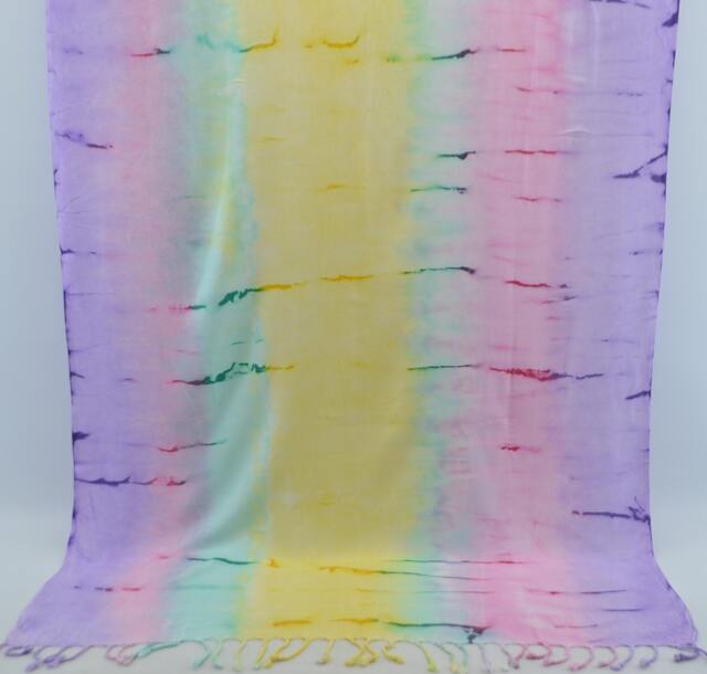 Multicolor Batik Towel, Dye Beach Towel, Turkish Peshtemal, 38''x65 - image 1