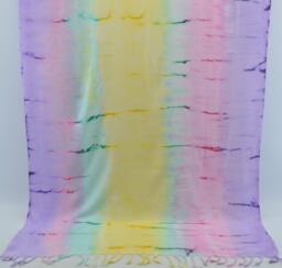 Multicolor Batik Towel, Dye Beach Towel, Turkish Peshtemal, 38''x65