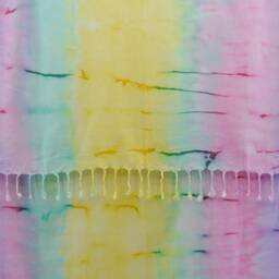 Multicolor Batik Towel, Dye Beach Towel, Turkish Peshtemal, 38''x65 - thumbnail 2