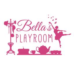 Custom Personalized Playroom Sign For A Girl - Wall Decal Vinyl Art Stickers - thumbnail 2
