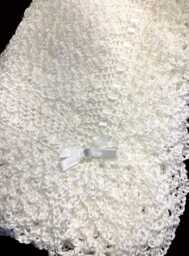 Crochet Baptism Blanket - Christening Keepsake Baby White Gift Heirloom Throw