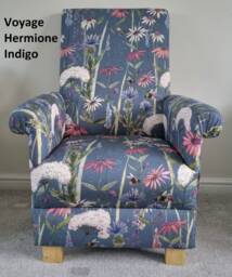 Voyage Maison Enchanted Forest Adult Armchair Handcrafted Floral Accent Chair Blue Green Verde Pink Hermione Lyall Sandstone