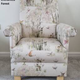 Voyage Maison Enchanted Forest Adult Armchair Handcrafted Floral Accent Chair Blue Green Verde Pink Hermione Lyall Sandstone - thumbnail 2