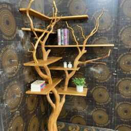 Nursery Bookshelf Tree Bookcase Branches Art Wooden Furniture Living Room Decor - thumbnail 3