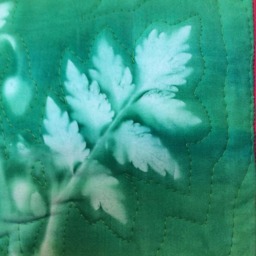 Hand Dyed Green & Pink Plant Cushion Cover - thumbnail 3