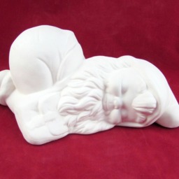 Ready To Ship-Ceramic Ready To Paint Lying Down Gnome - 8 Inches, Lawn Or Garden Gnome, Outdoor Indoor - thumbnail 3