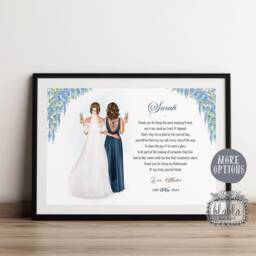 Bride & Bridesmaid Personalised Gift, Sister Wedding Maid Of Honour Gift For Bride - thumbnail 2