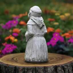 Funny Monk Statue Stone Drink Is The Enemy Garden Concrete Zen Meditation Decoration Buddhist Ornament Lawn Figurine - thumbnail 3