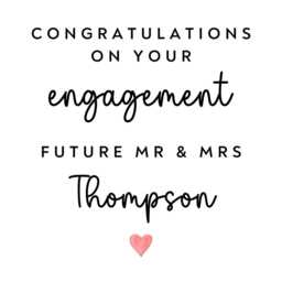 Mr & Mrs Engagement Candle Gift Set Couple Box Card Ring Print B - thumbnail 4