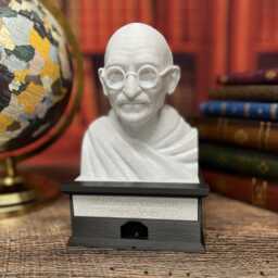 Gandhi Talking Bust - Press The Button For A Fun Quote Or Fact Collectible Toy Figurine Novelty Gift Video in Description - thumbnail 1