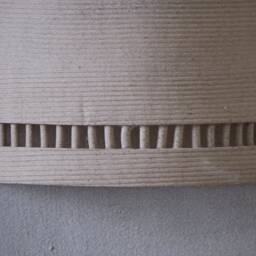 Gray Wall Lamp. Living Room Sconce Lighting. Half Cylinder Ceramic Sconce - thumbnail 4