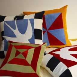 Cushion Cover 30x55 - Handmade in France Corduroy Patchwork - thumbnail 4