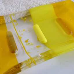 Fused Glass Soap Dish in Yellow By Bprdesigns - thumbnail 3