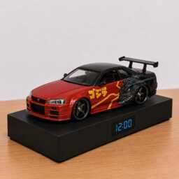 Nissan Skyline Gtr Godzilla Car Alarm Clock - Realistic Engine Sound, Handmade, Enthusiast Gift - thumbnail 2