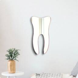 Tooth Acrylic Mirror Wall Art - Many Size & Colour Options - Bespoke Items Made - thumbnail 2