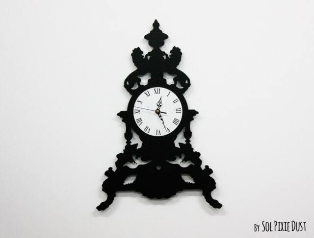 Modern Victorian Table Clock - Silhouette Wall - image 1