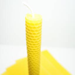 Large Taper Candle Making Kit - 6 Candles Beeswax Set Waldorf Craft Diy Rolling Holiday - thumbnail 1