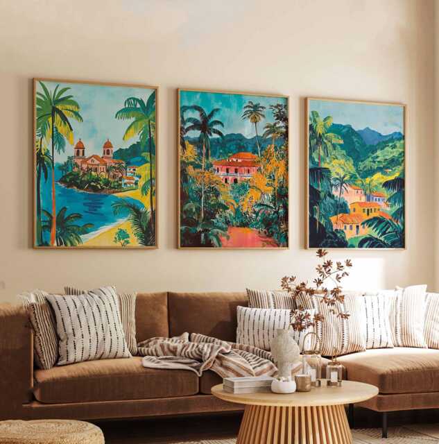 Set Of 3 Colombia Posters, Prints, Travel Wall Art Set, Landscape Colombian Prints - image 1