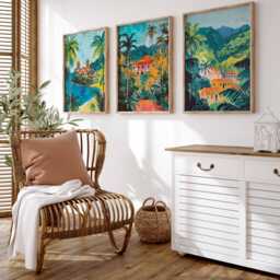 Set Of 3 Colombia Posters, Prints, Travel Wall Art Set, Landscape Colombian Prints - thumbnail 3