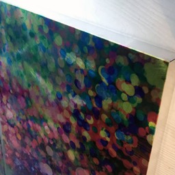 Large Abstract Aluminum Sculpture Wall Art, Colorful Painting - thumbnail 3