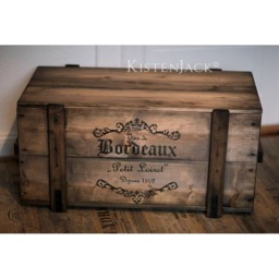 "Chest, Wooden Box, Cargo Bench, Coffee Table ""Bordeaux" - thumbnail 4