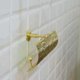 Handcrafted Toilet Paper Holder Sliding Cover, Roll Holder, Double With Dual Tissue - thumbnail 4