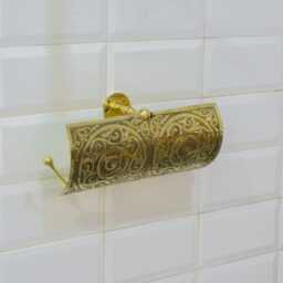 Handcrafted Toilet Paper Holder Sliding Cover, Roll Holder, Double With Dual Tissue - thumbnail 3