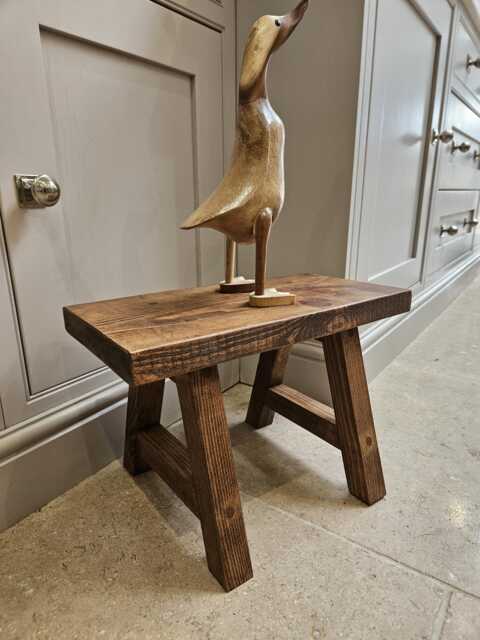 A Beautifully Handcrafted Rectangle Stool/Bench. Small - image 1