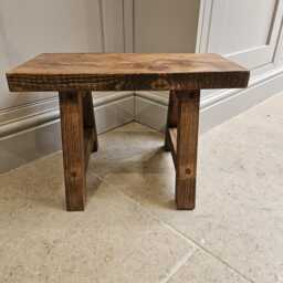 A Beautifully Handcrafted Rectangle Stool/Bench. Small - thumbnail 2