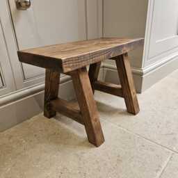 A Beautifully Handcrafted Rectangle Stool/Bench. Small - thumbnail 3
