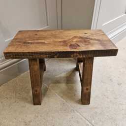 A Beautifully Handcrafted Rectangle Stool/Bench. Small - thumbnail 4