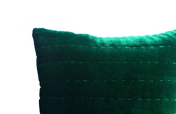 Green Velvet Pillow, Emerald Pillow Cover, Euro Shams, Bedding, Pick Stitch Covers Quilted Shams - thumbnail 1