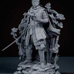 The Storm That Slaughters - Ghost Samurai Feudal Japan Legend Jin Sakai Resin Figure 16K - thumbnail 4