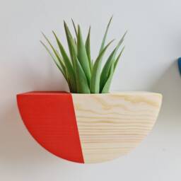 Japandi Wall Planter Indoor Wood 3 Pieces Set, Hanging Planters For Plants, Air Plant Live Holder Wall, Christmas Gift, Floral Decor - thumbnail 3