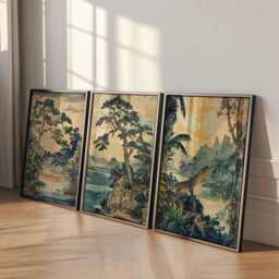 Set Of 3 Borneo Posters, Travel Prints, Wall Art Island Tropical Prints - thumbnail 2