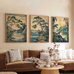 Set Of 3 Borneo Posters, Travel Prints, Wall Art Island Tropical Prints - thumbnail 1