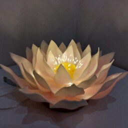 Lotus Small Table Lamp Fairy Flower Night Yoga Meditation Spiritual Decoration Cozy Usb - thumbnail 2