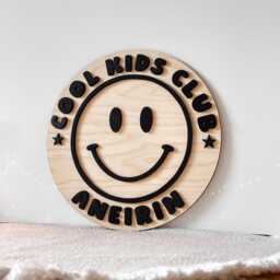 Cool Kids Club - Room Wall Decor, Nursery, Playroom Sign For Kids, Art Personalised Accessory - thumbnail 1
