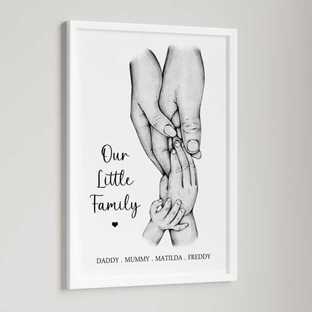 Personalised New Baby Family Print - 1-3 Children - image 1