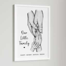 Personalised New Baby Family Print - 1-3 Children - thumbnail 1