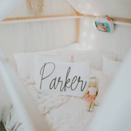 Personalized Name Crib Pillowcase Only Custom Nursery Decor - thumbnail 3