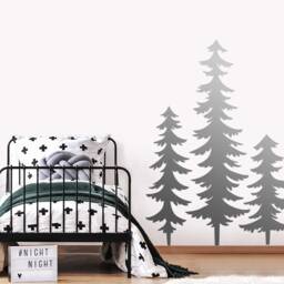 3 Large Pine Tree Forest Wall Decals - Woodland Nursery Decor, Kids Room Decals, Gifts For - thumbnail 3