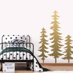 3 Large Pine Tree Forest Wall Decals - Woodland Nursery Decor, Kids Room Decals, Gifts For - thumbnail 4